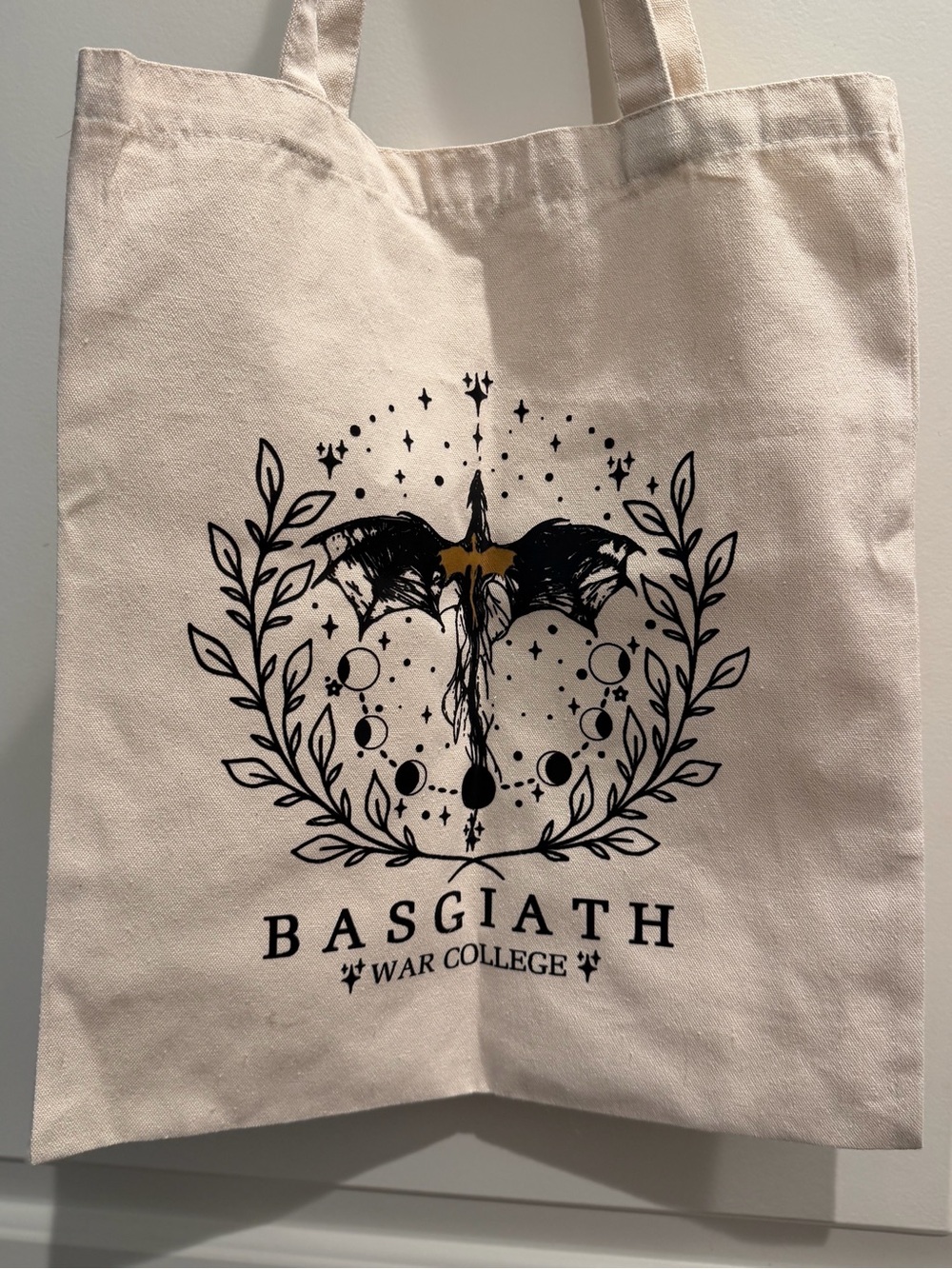 Basgiath War College Canvas Tote Bag in Natural